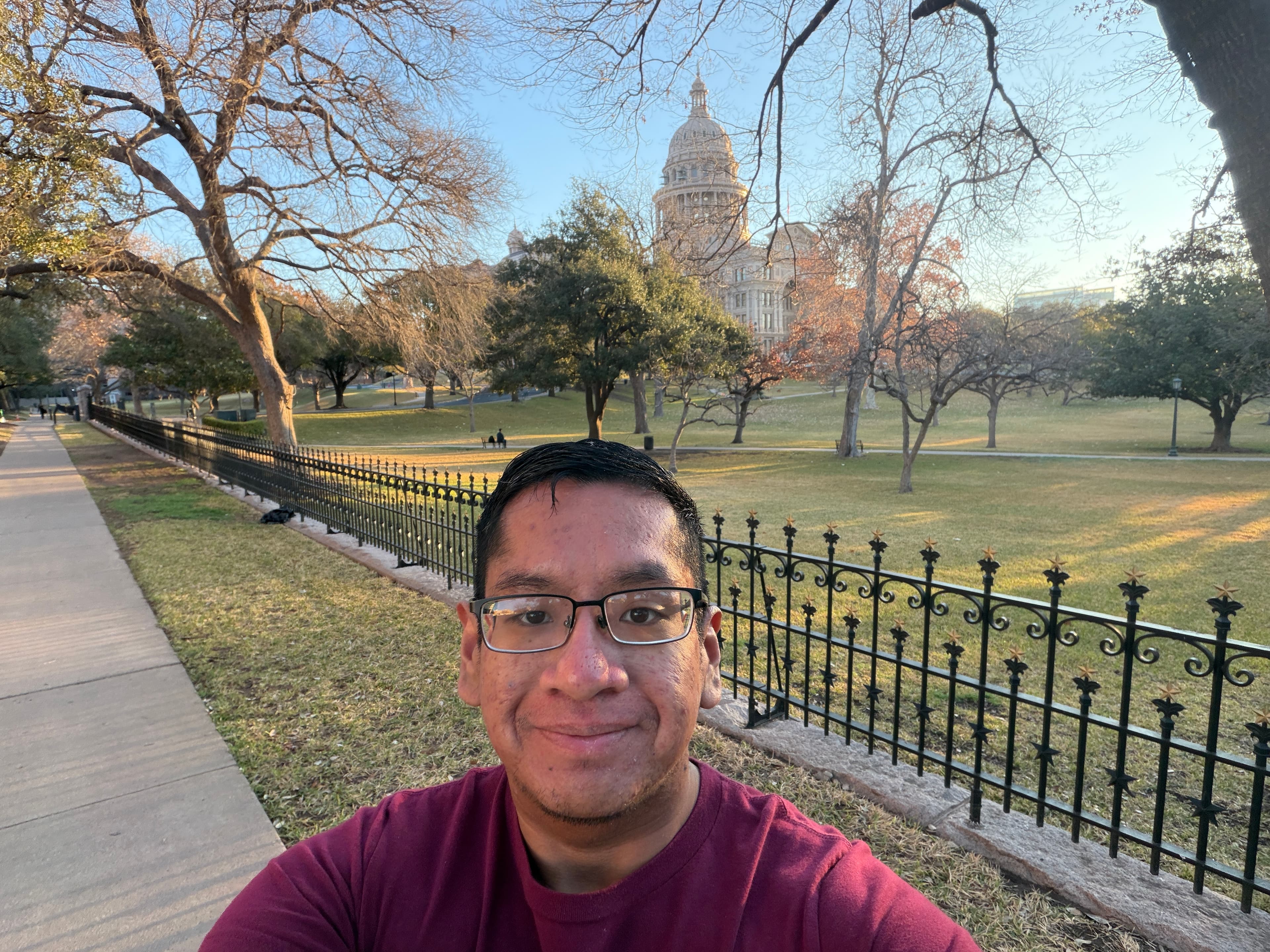 Capitol and Johny at Austin Marathon finish line