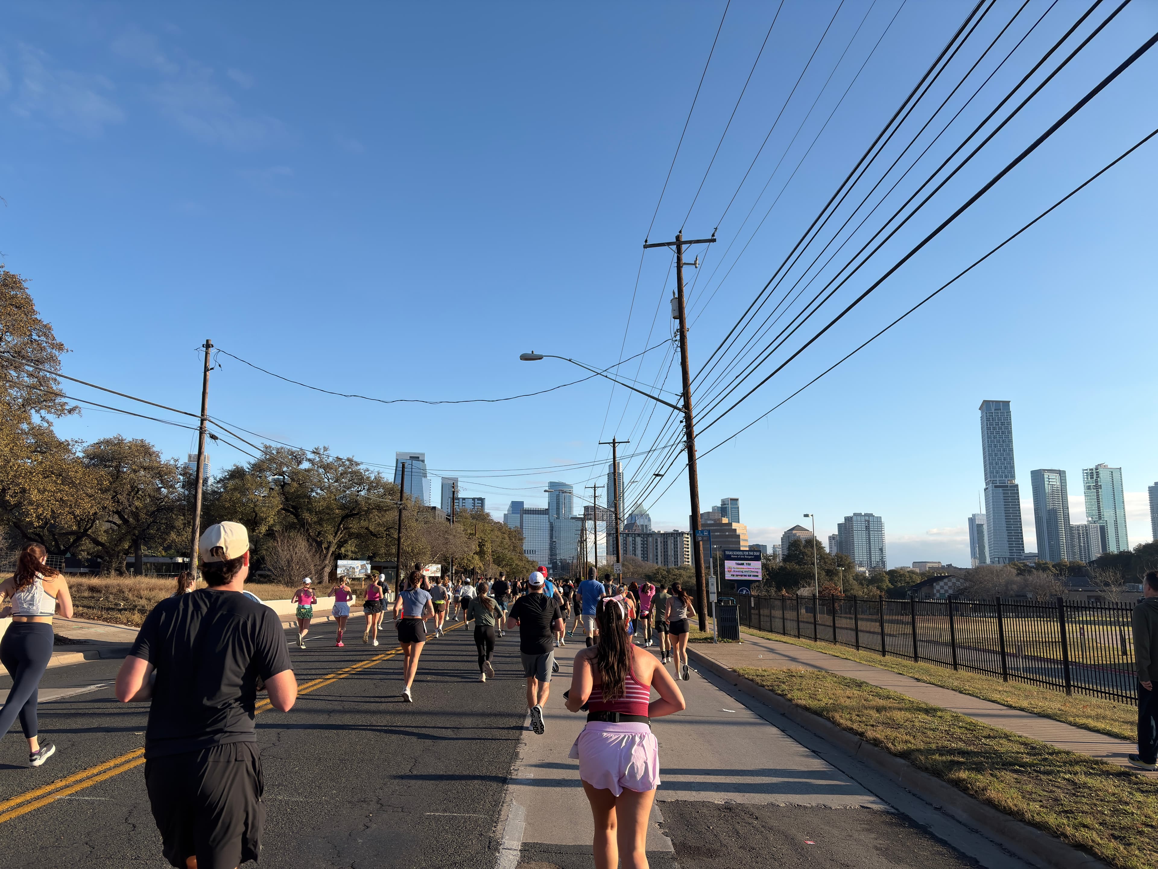 Running crowd at Austin Marathon