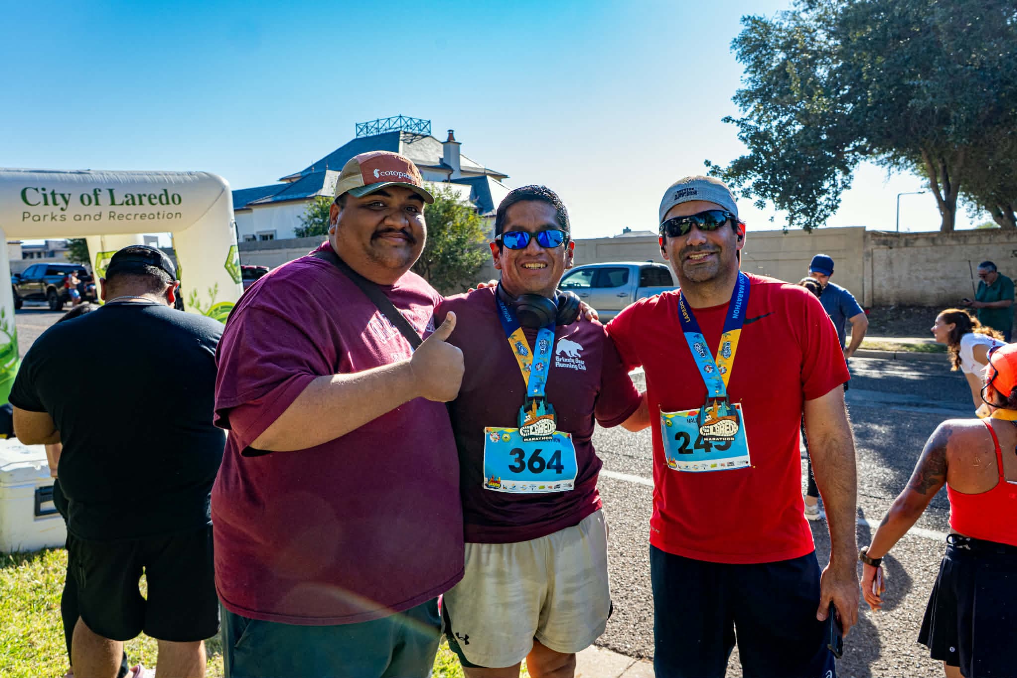 Laredo half marathon after group photo